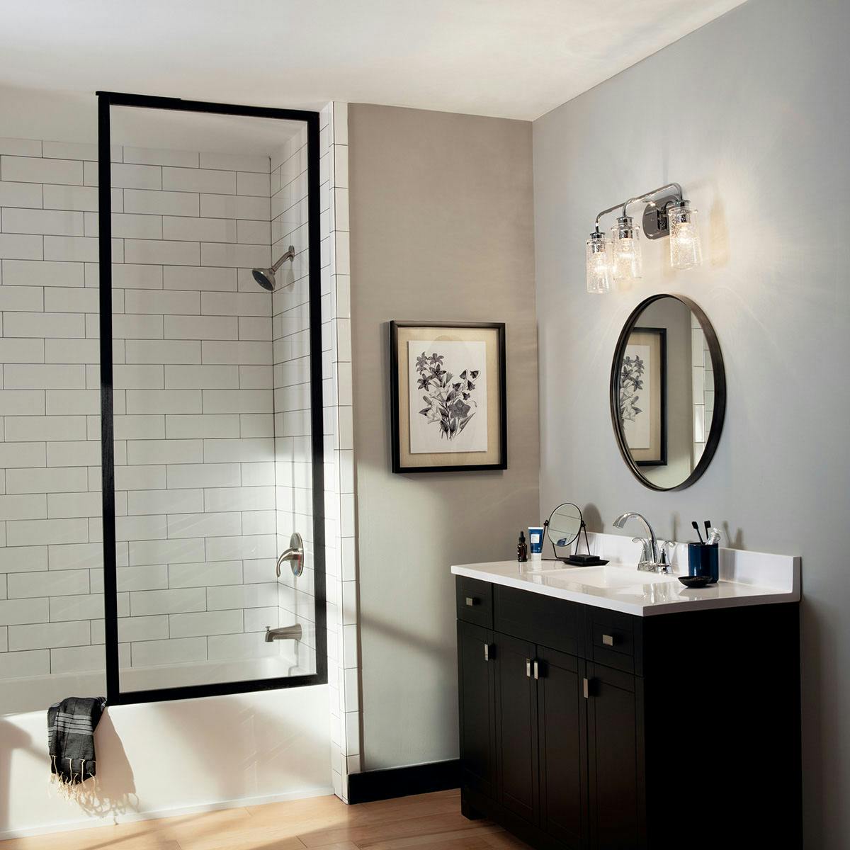 Day time Bathroom featuring Braelyn vanity light 45459CH
