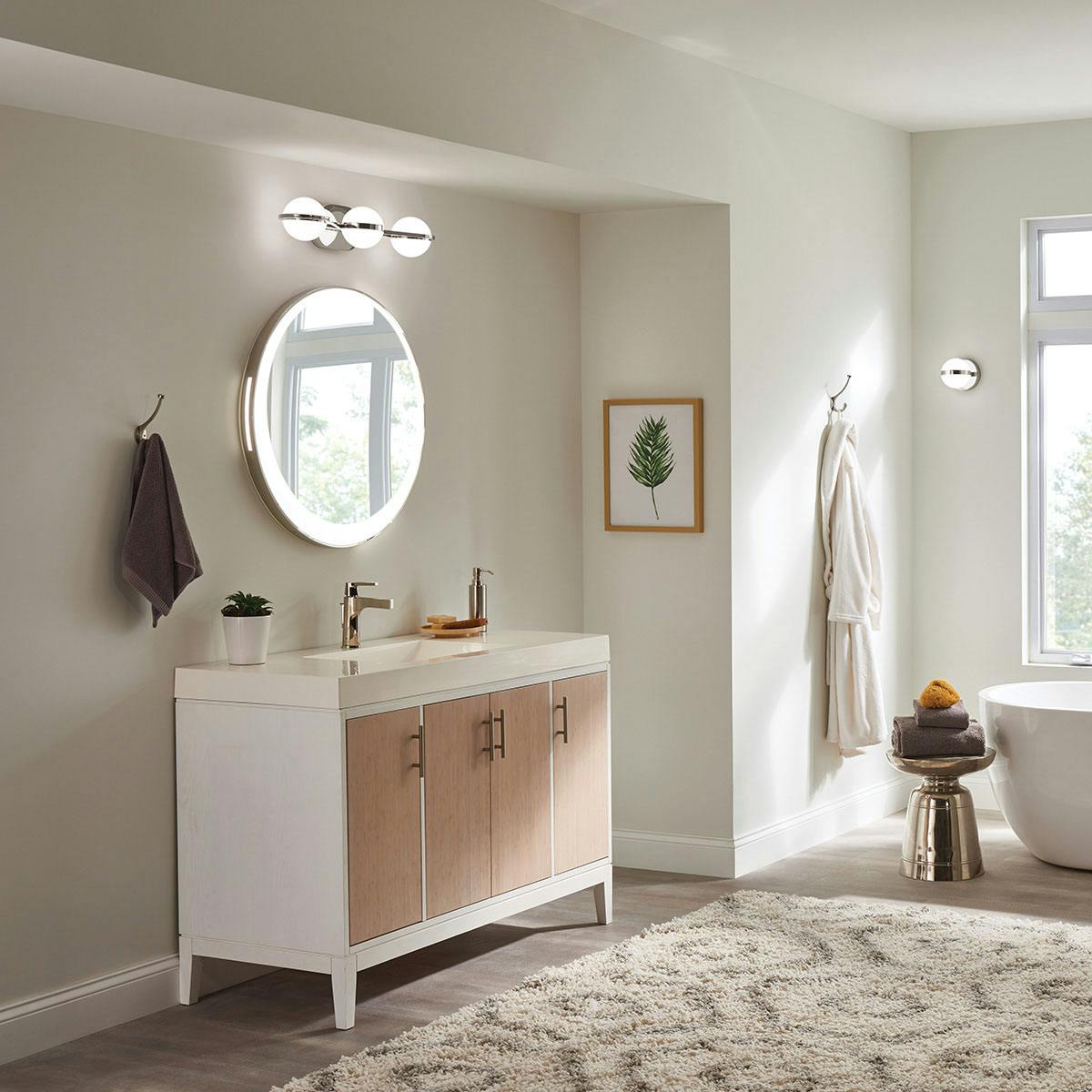 Day time Bathroom featuring Brettin vanity light 85092PN