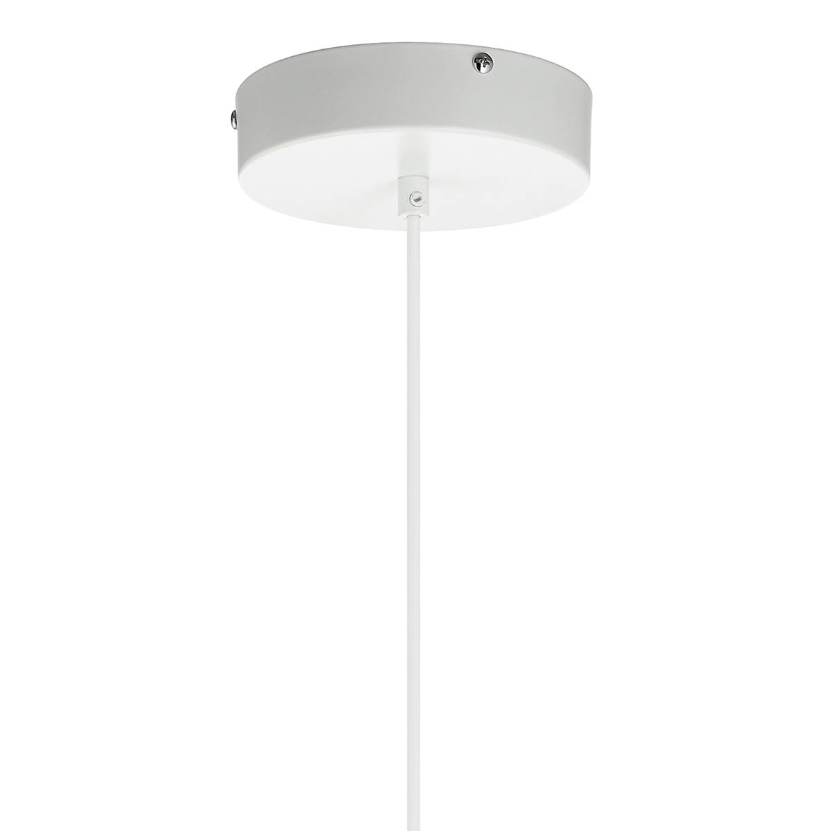 Canopy for the Kordan LED 1 Light Mini Pendant White on a white background
