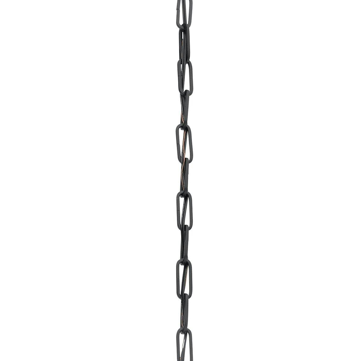 36" length of Chain Black finish on a white background