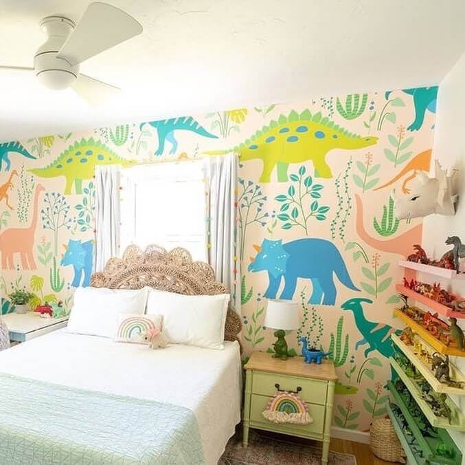 Child's Dinosaur room with Kichler ceiling fan