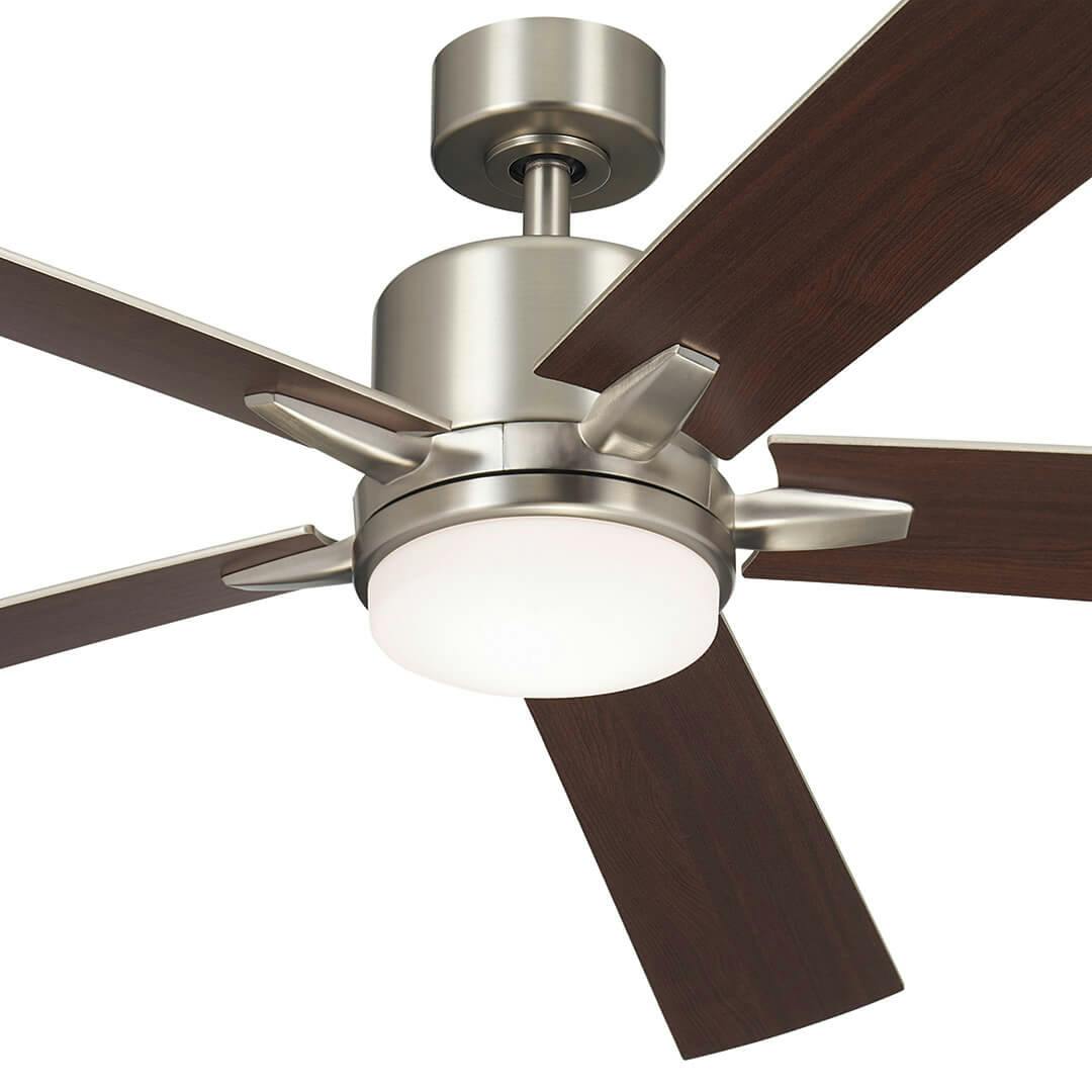 60" Lucian Elite XL Ceiling Fan Brushed Nickel on a white background