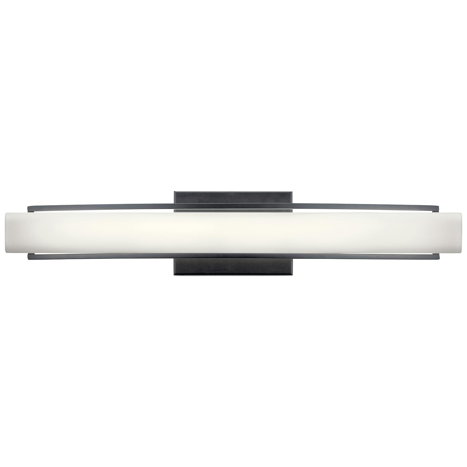 Front view of the Rowan 25.25" LED Vanity Light Black on a white background