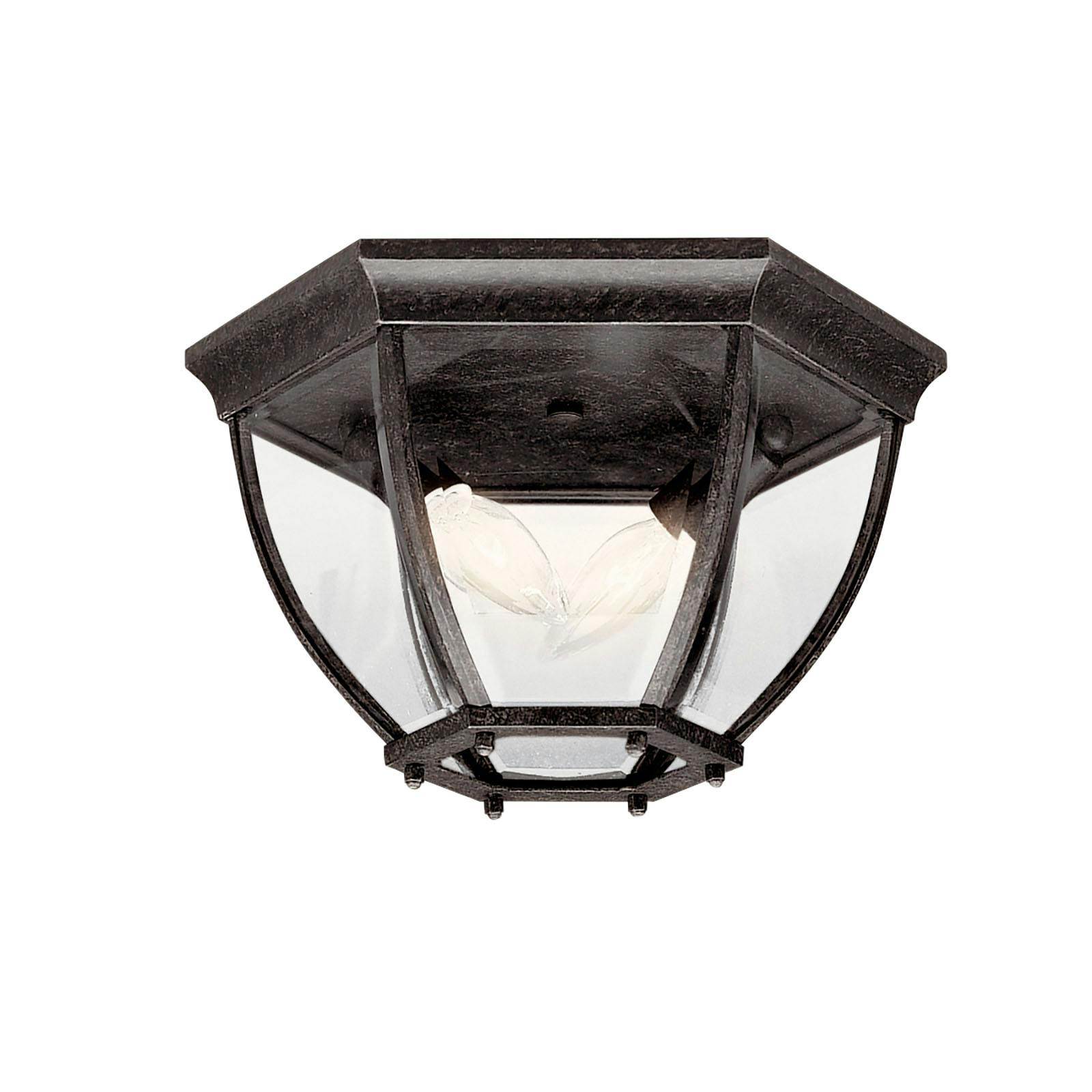 Barrie 2 Light Flush Mount Tannery Bronze on a white background