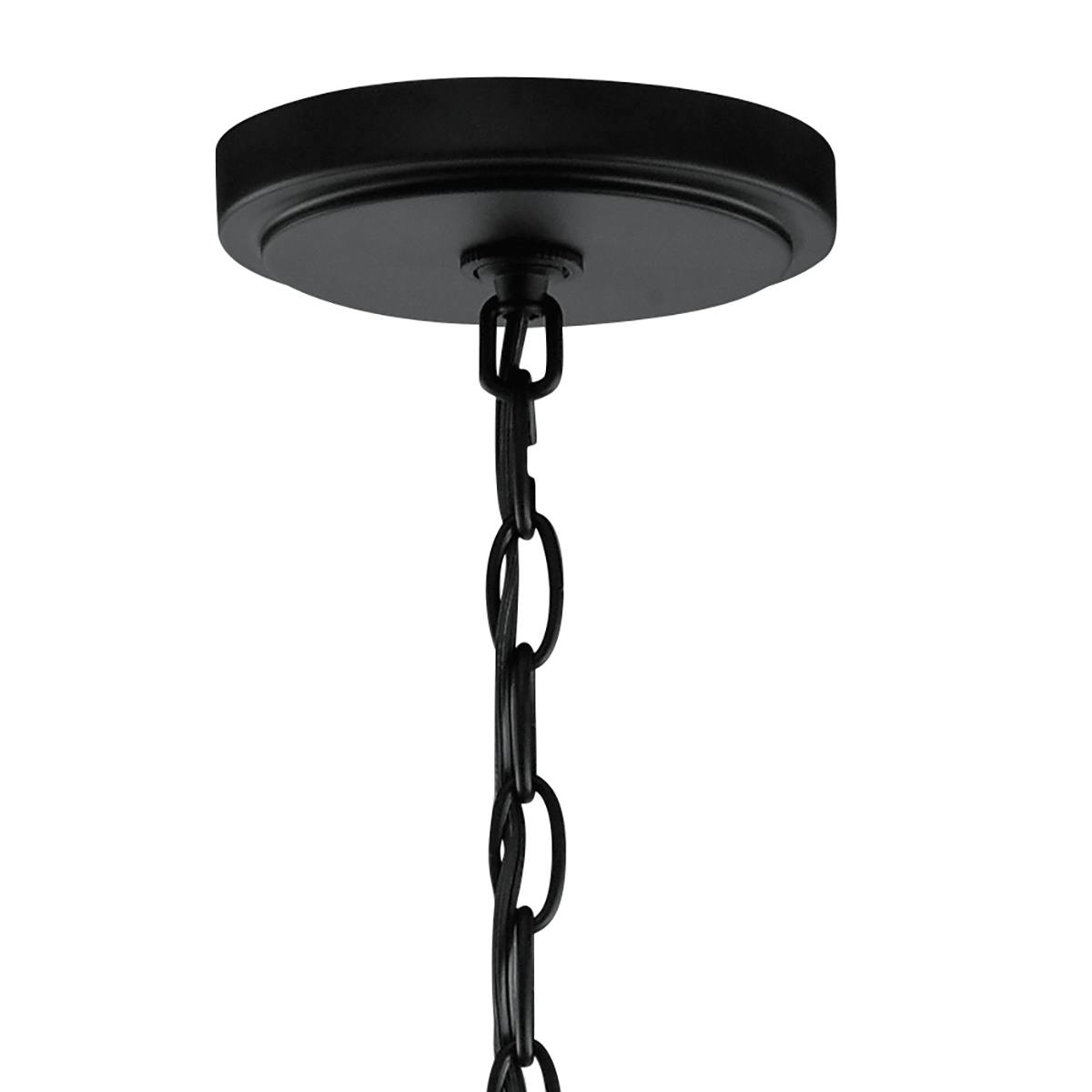 Canopy for the Voleta 27.75" 6 Light Chandelier Black on a white background