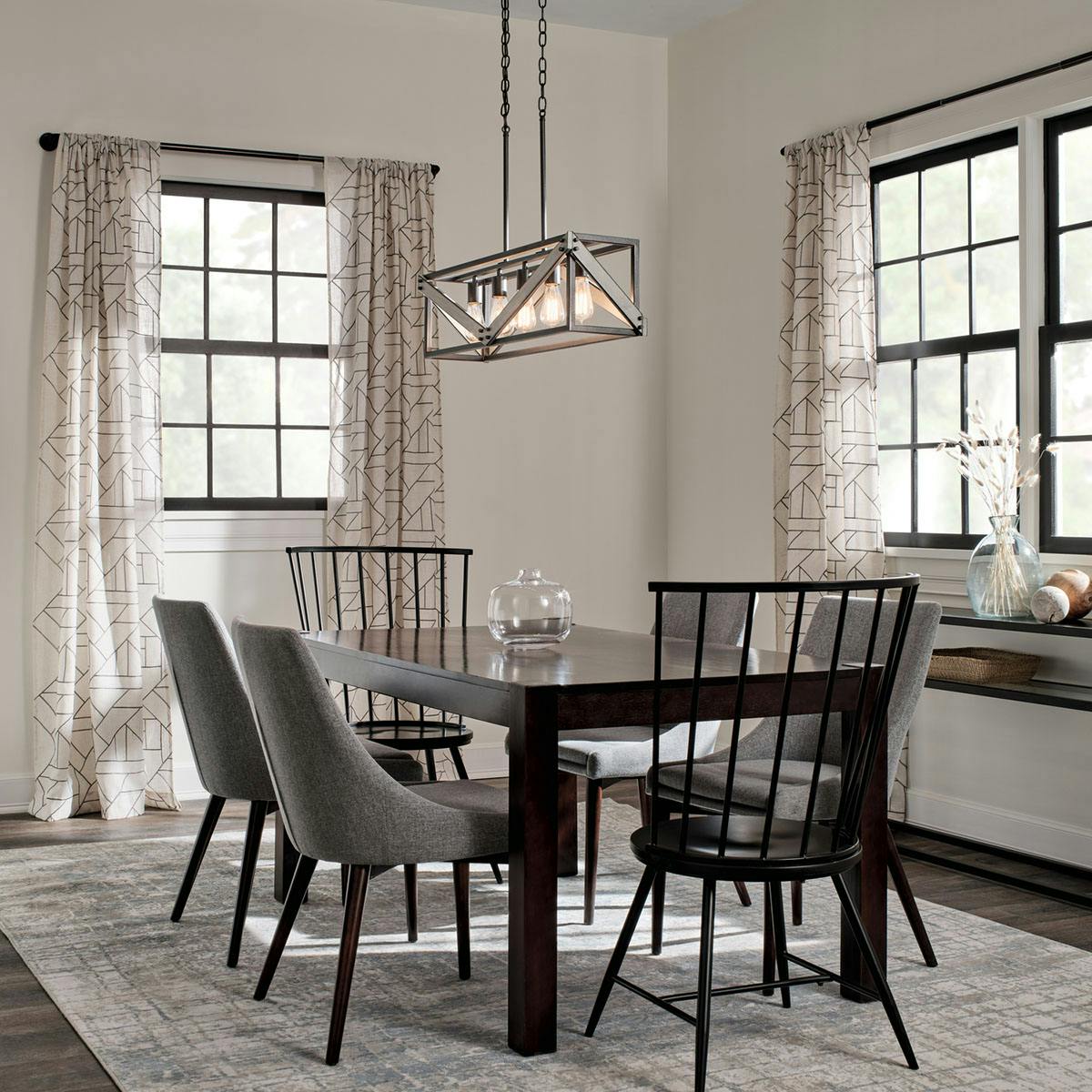 Day time dining room image featuring Barrington chandelier 82346