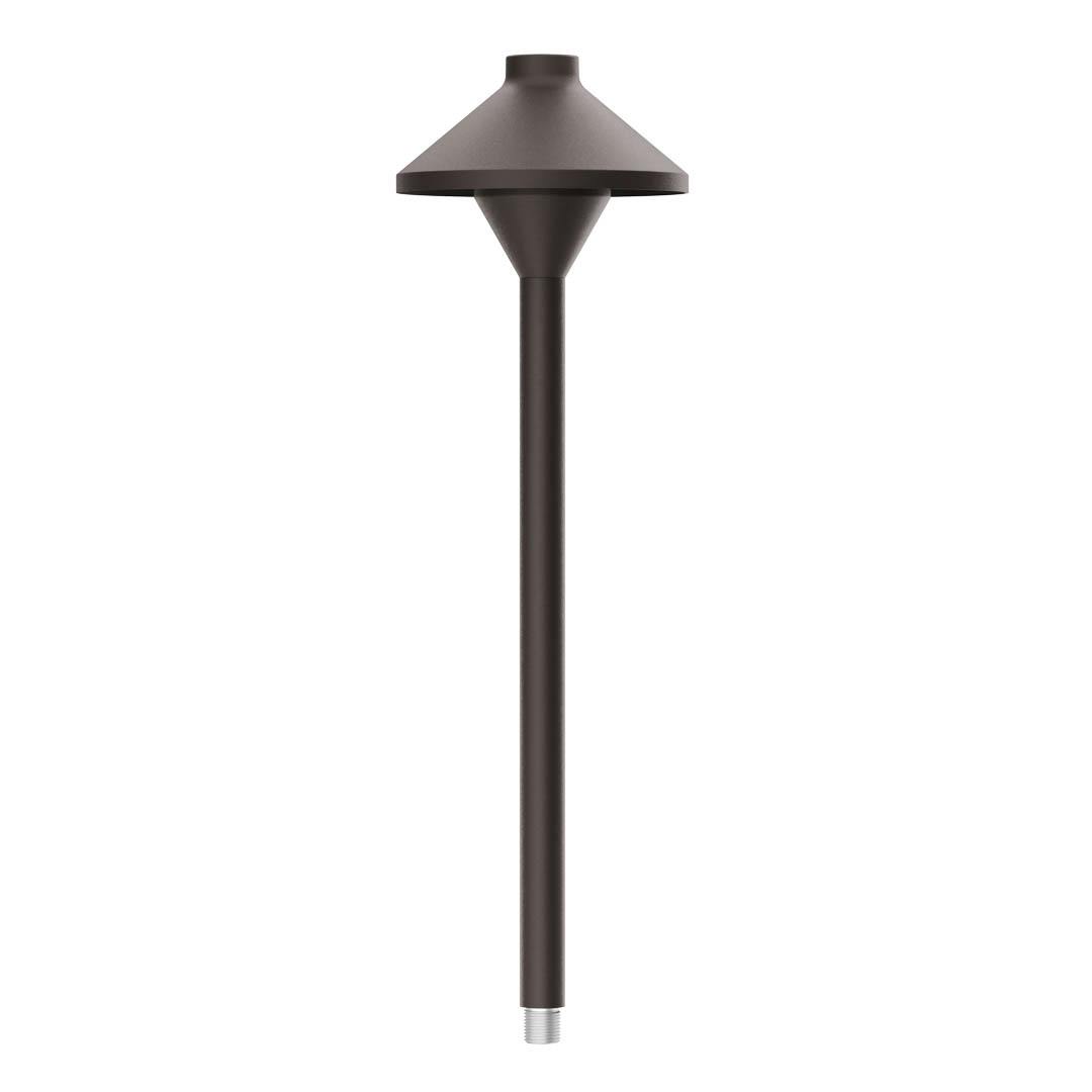 12V Adjustable Drop-In LED Path and Spread Light Kit in Textured Architectural Bronze on a white background