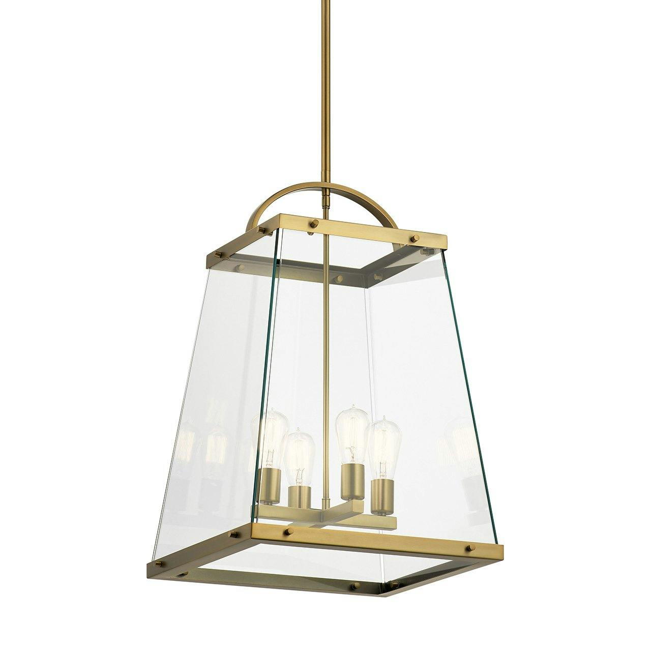 Darton 25.75" 4 Light Large Pendant Brass without the canopy on a white background