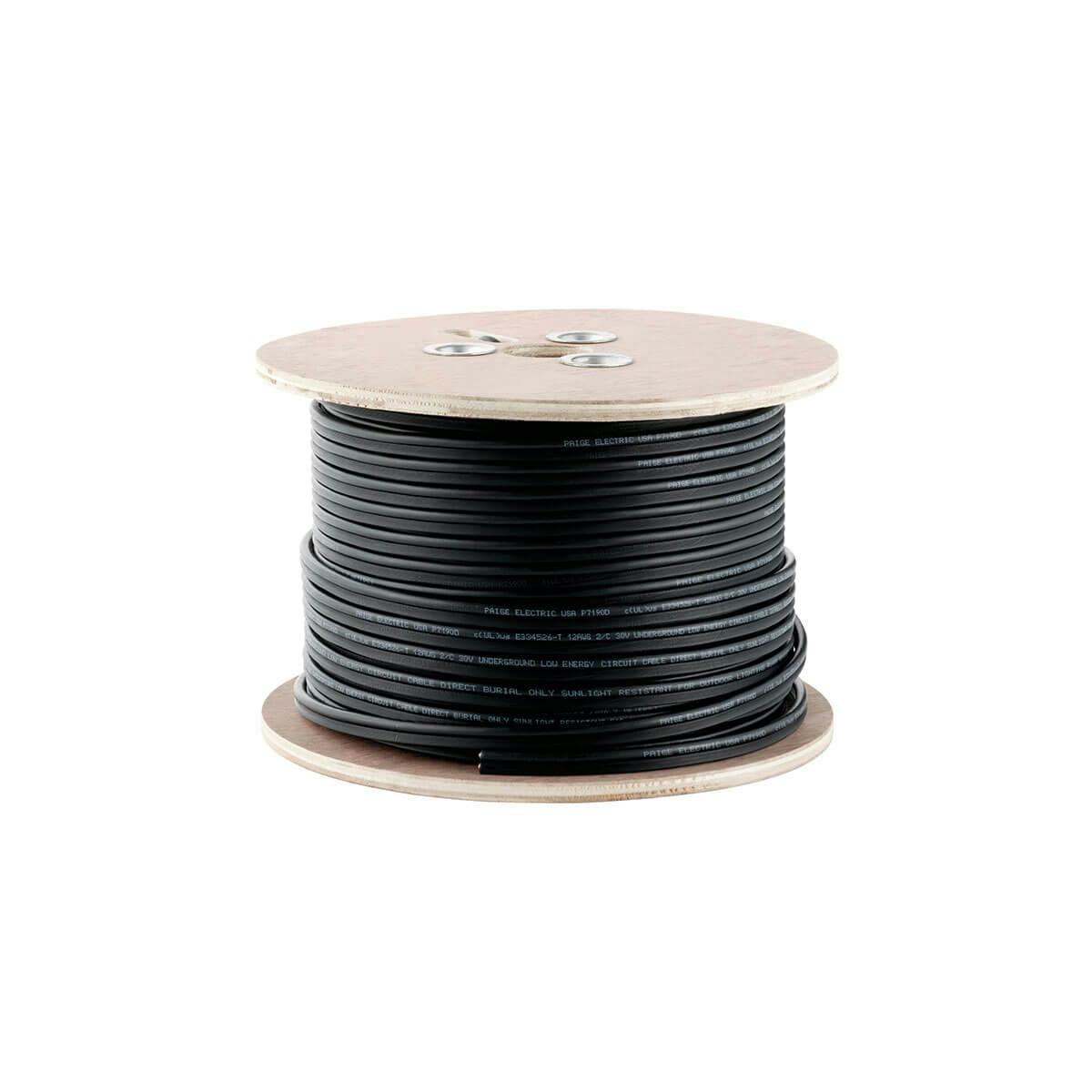 12 Gauge 250' Low Voltage Cable Black on a white background