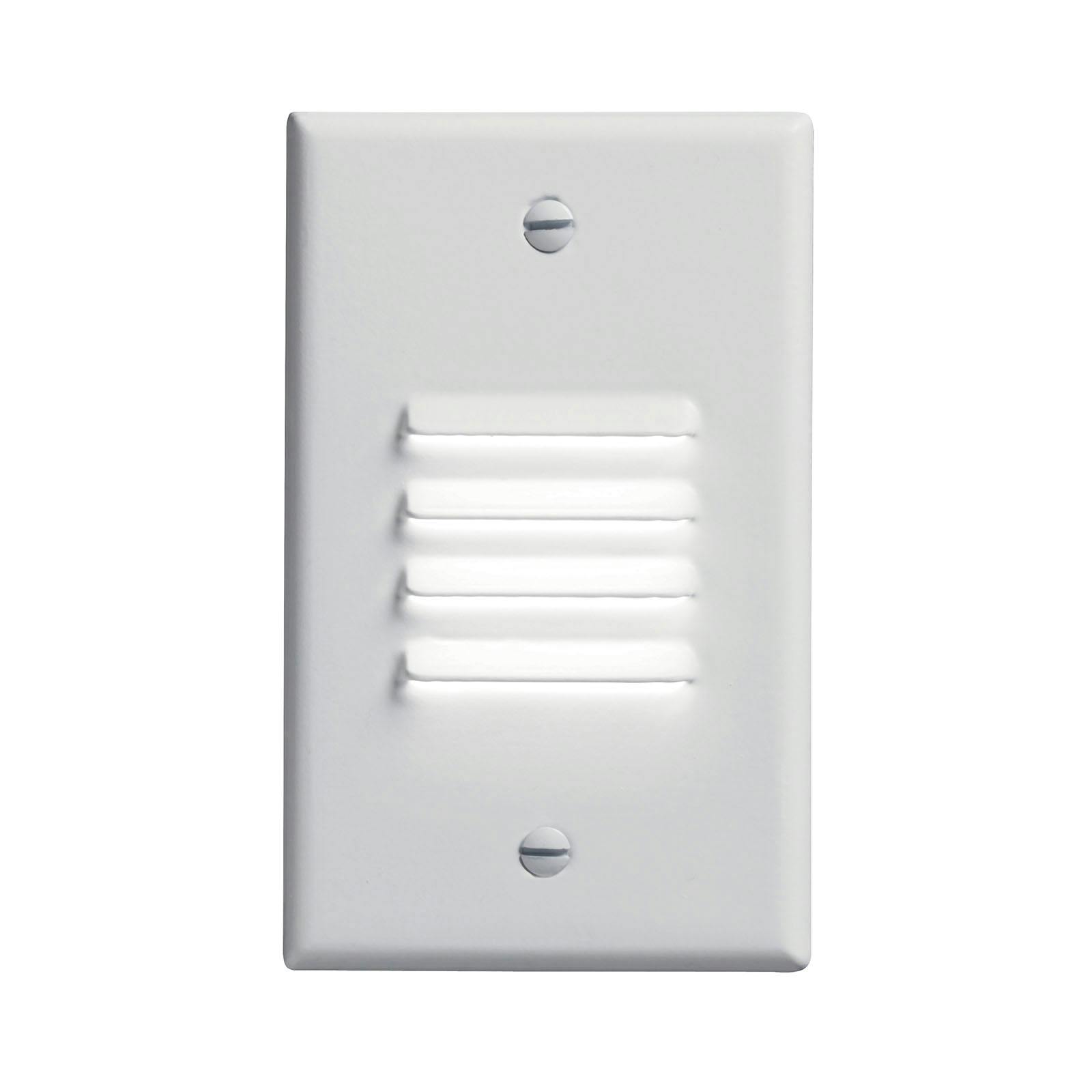 White step light with vertical louvres