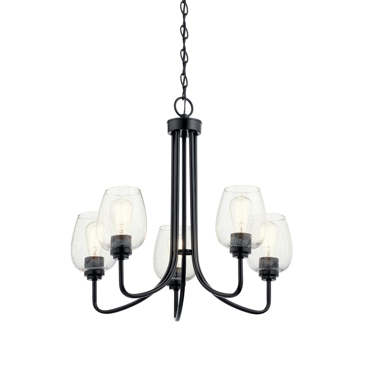 Valserrano™ 5 Light Chandelier Black without the canopy on a white background