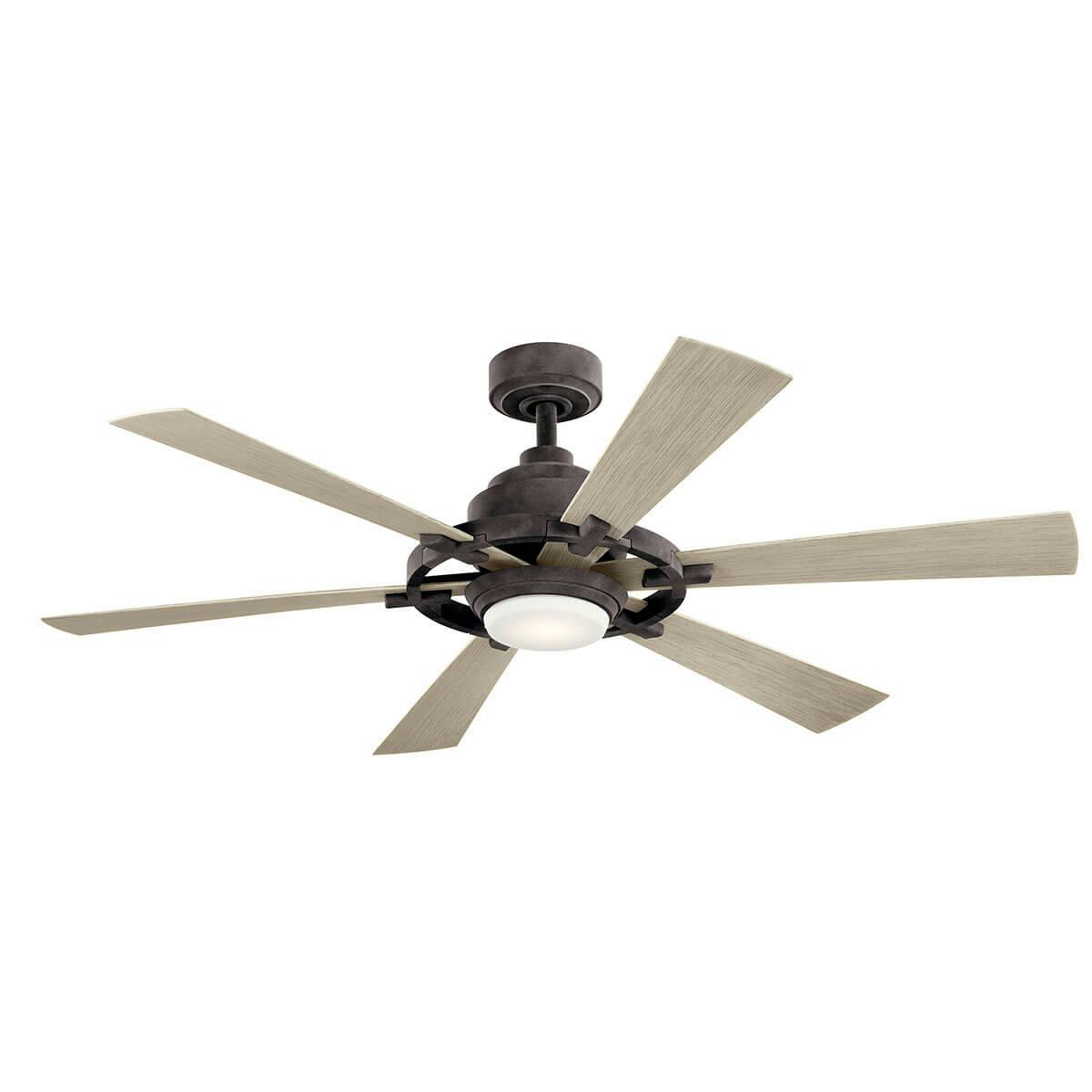 Gentry Lite 52" Ceiling Fan Weathered Zinc on a white background