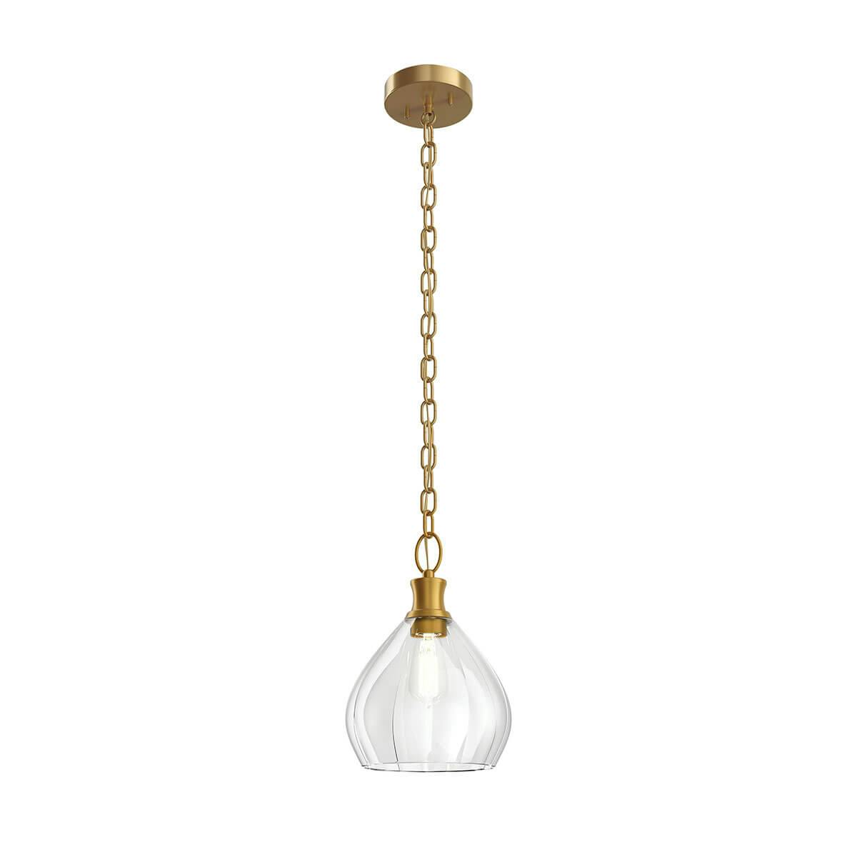 Merriam 8" 1 Light Pendant Classic Gold on a white background