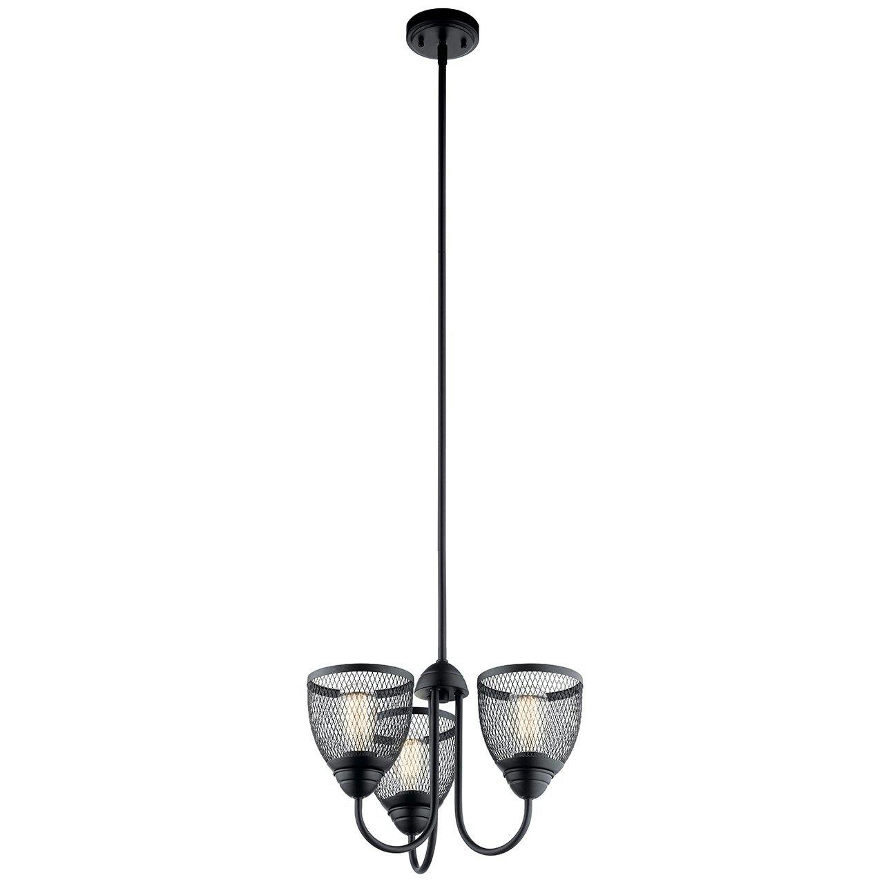 Voclain 12" Convertible Chandelier Black on a white background