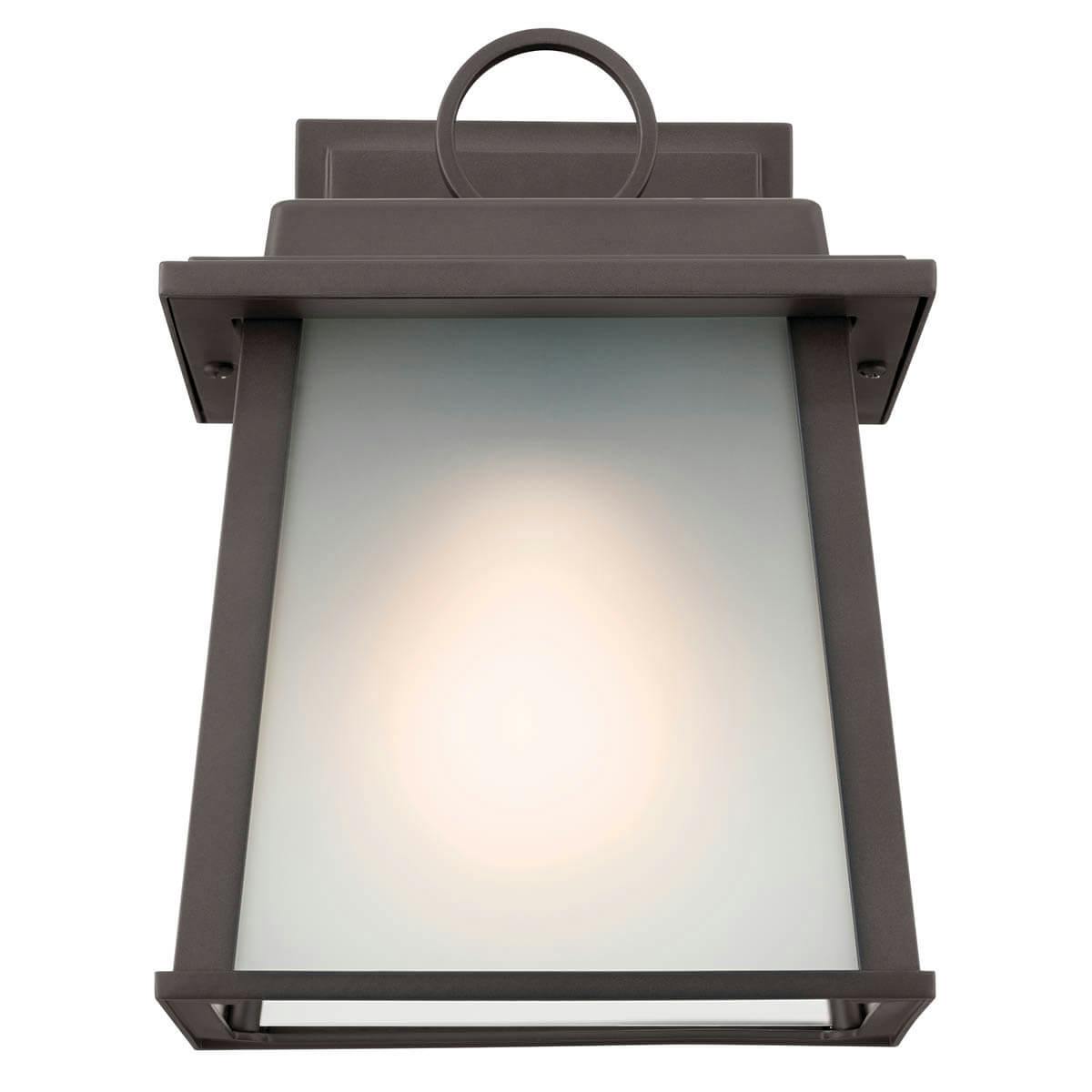 Front view of the Noward 9" 1 Light Wall Light Olde Bronze® on a white background