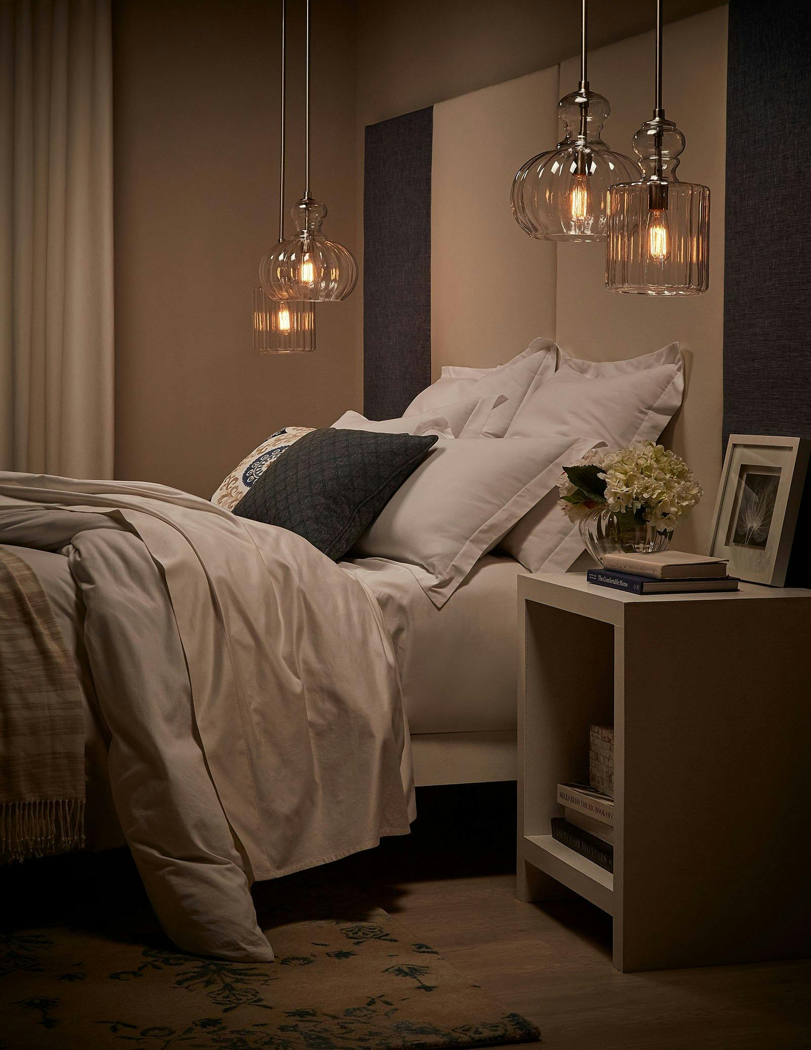 Night time bedroom featuring Riviera 43955NI and 45954NI