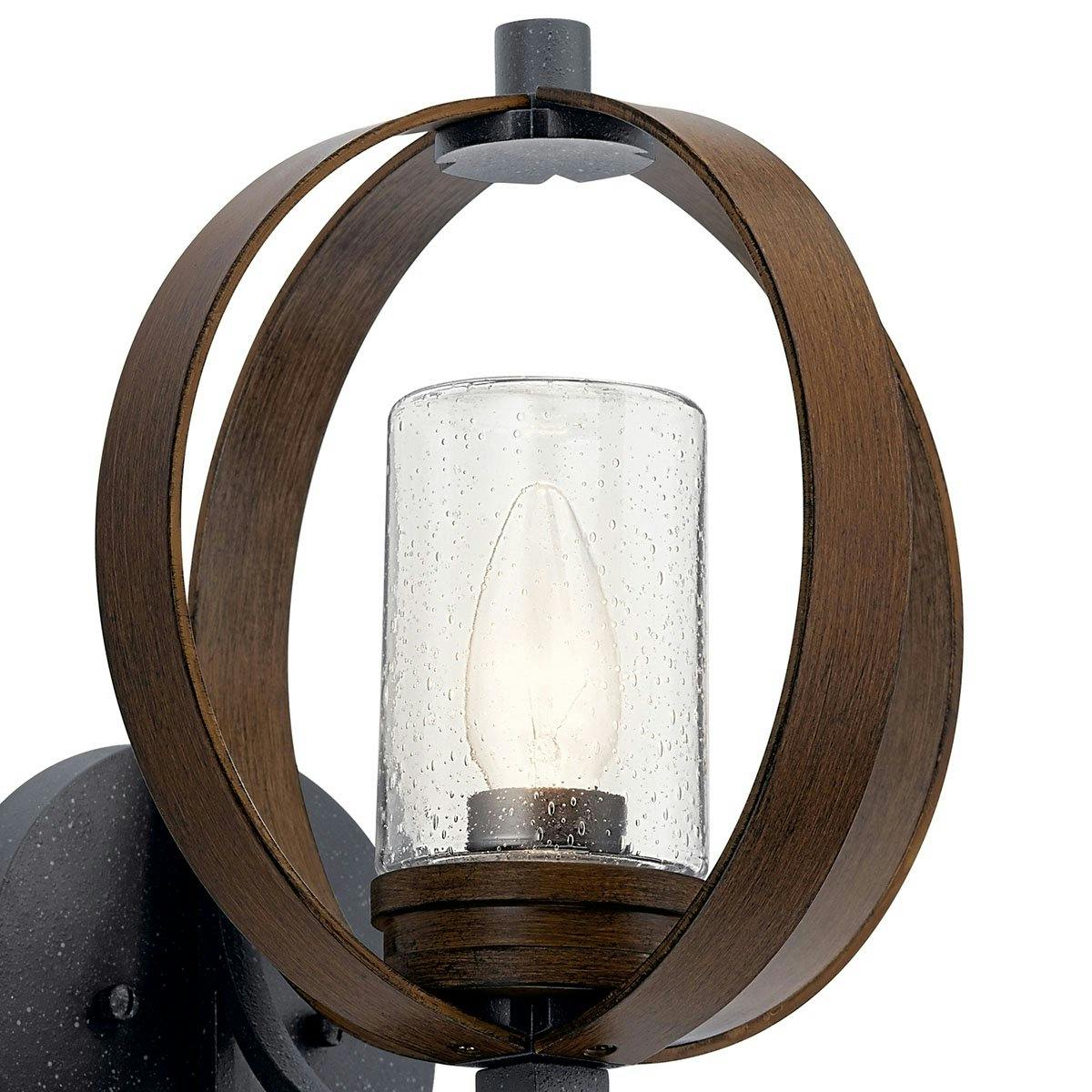 Close up view of the The Grand Bank™ 13" Wall Light Auburn on a white background