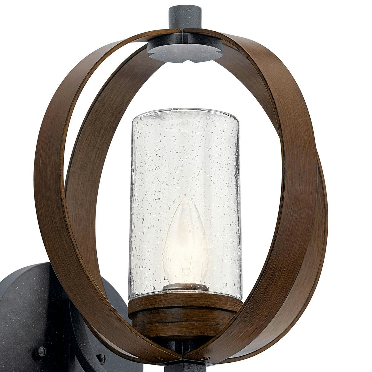 Close up view of the The Grand Bank™ 15" Wall Light Auburn on a white background