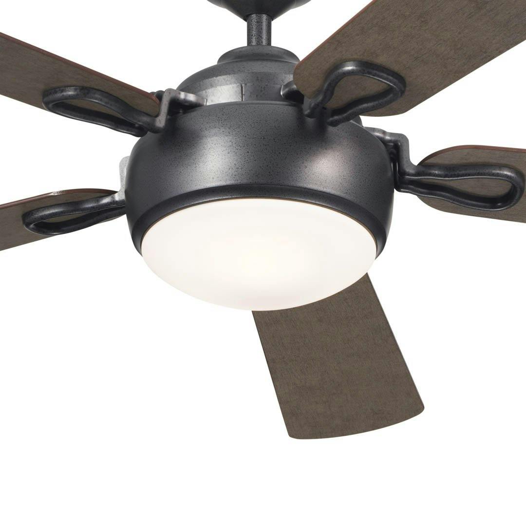 60" Humble 5 Blade LED Indoor Ceiling Fan Anvil Iron on a white background