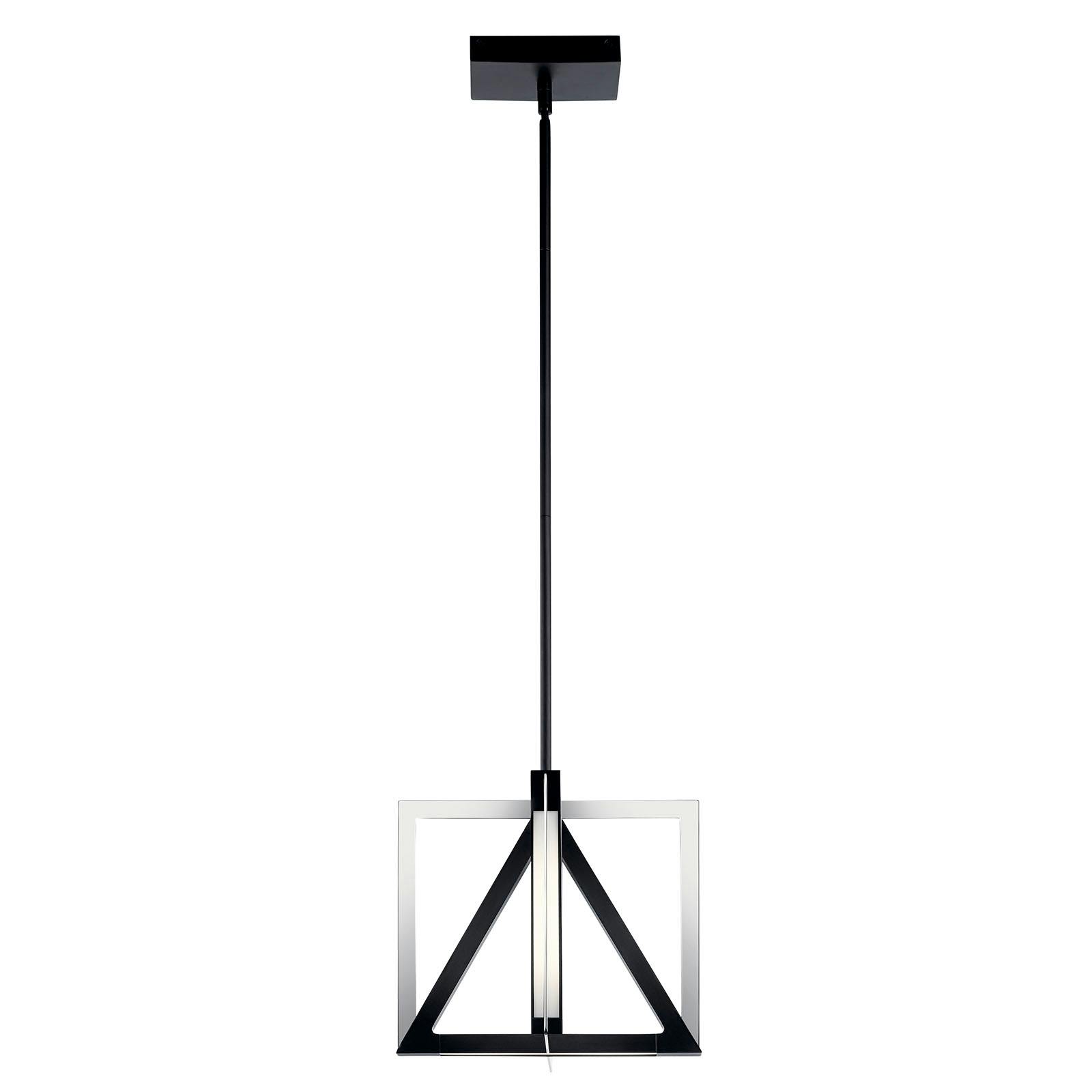 Profile view of the Axis LED Mini Pendant Matte Black on a white background