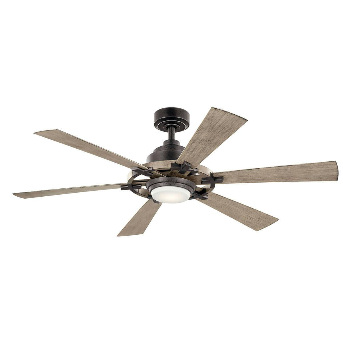 Gentry Lite LED 52" Ceiling Fan Anvil Iron on a white background