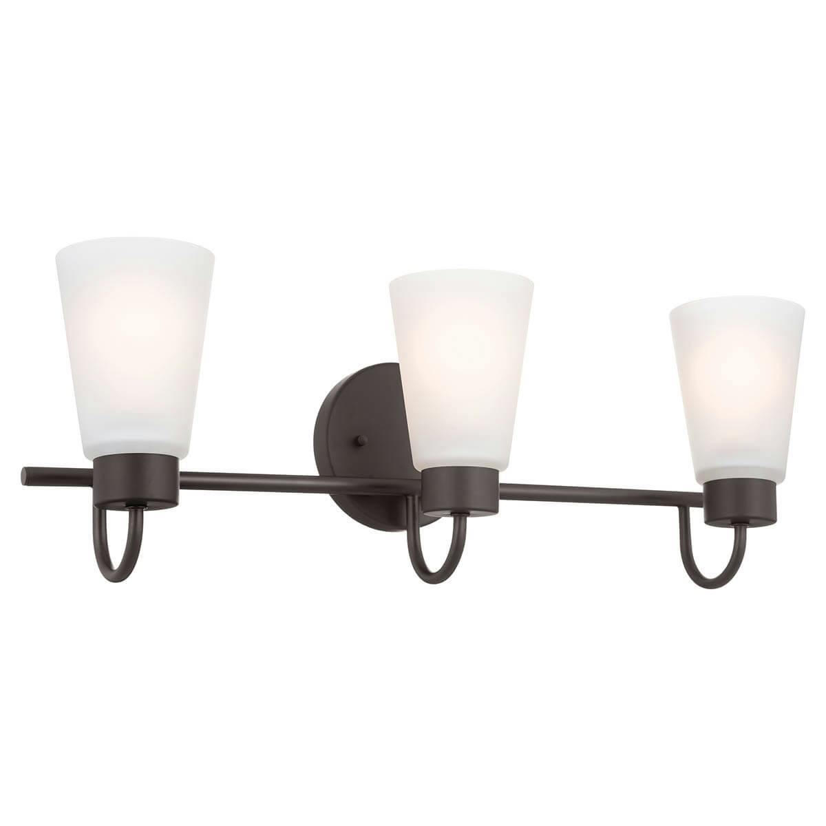 The Erma 20.5"  Vanity Light Olde Bronze facing up on a white background