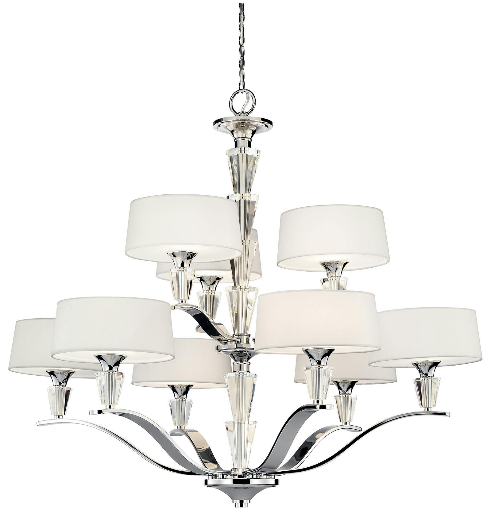 Crystal Persuasion™ Chandelier Chrome on a white background