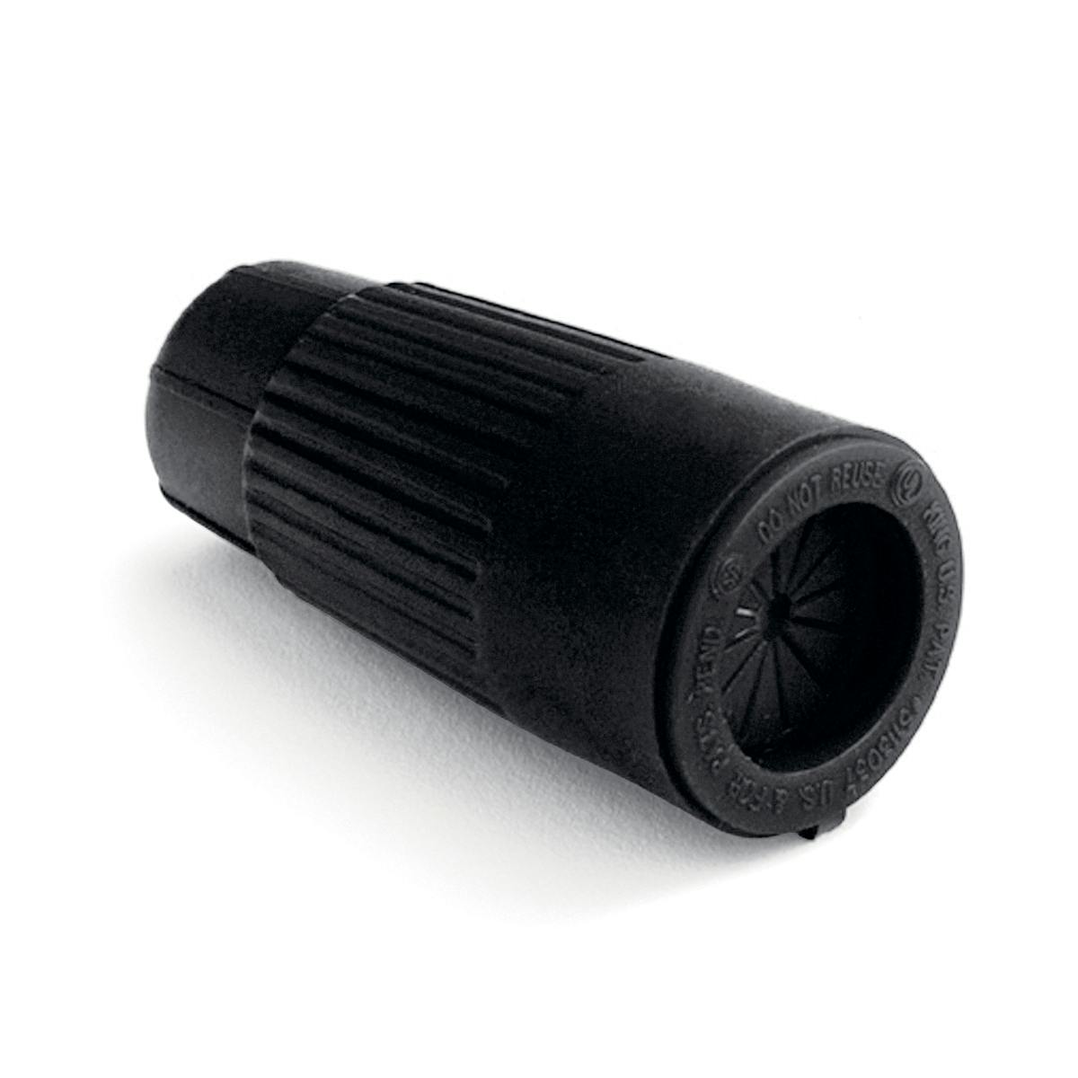 Gel Filled Wire Connector 12 Gauge Black on a white background