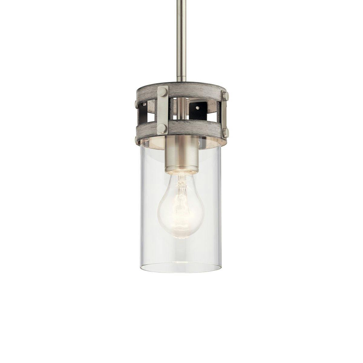 Stetton™ 1 Light Mini Pendant Anvil Iron without the canopy on a white background