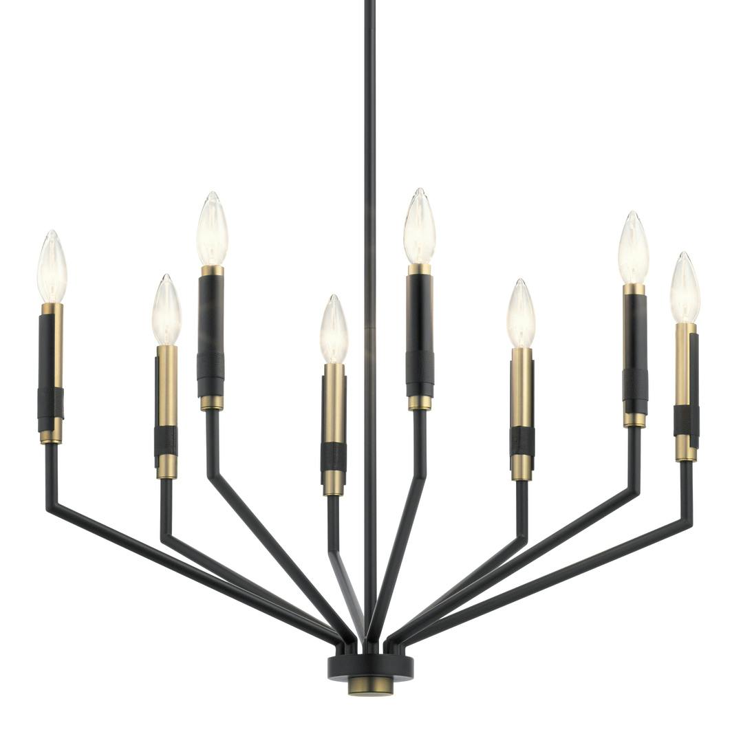 Armand 26"  Chandelier Black and Bronze on a white background