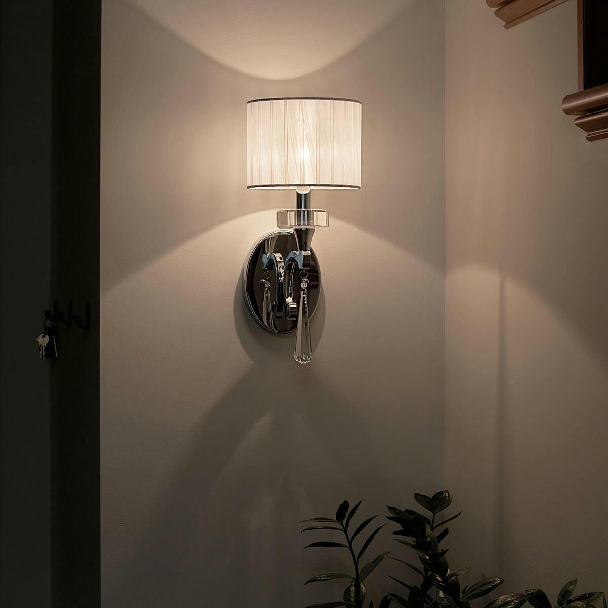 Night time Hallway image featuring Parker Point wall sconce 42634CH