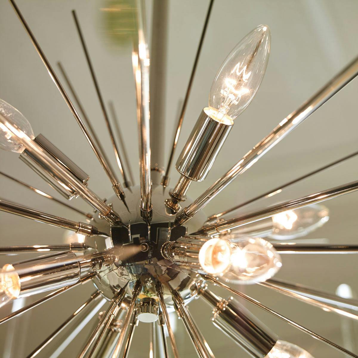 Close up of the chandelier from the Eris lighting collection