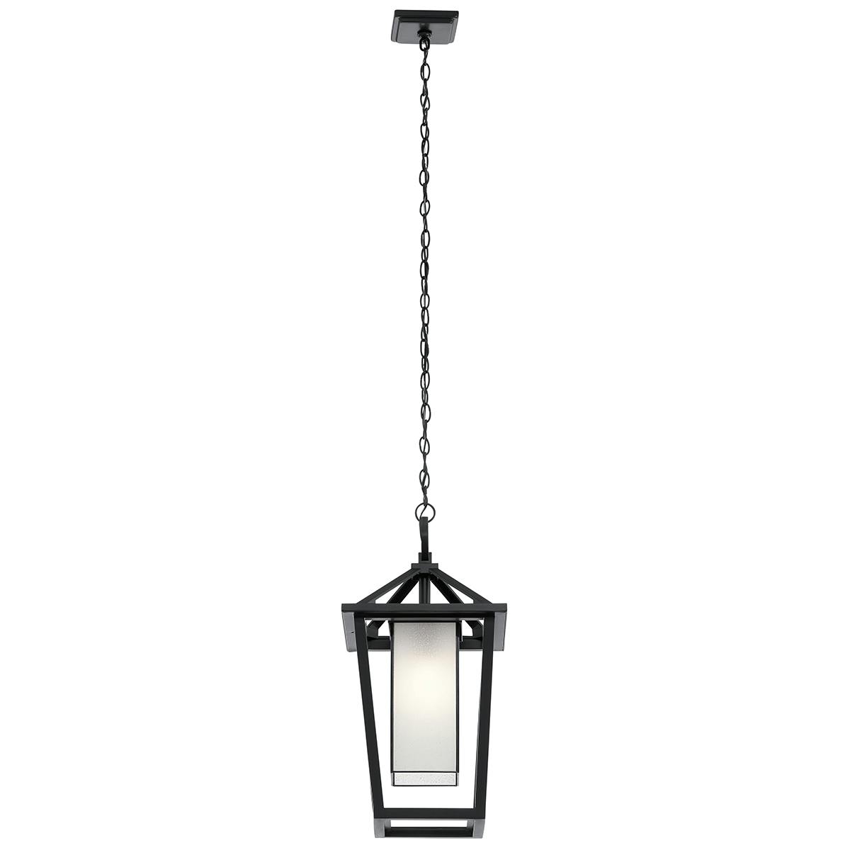 Profile view of the Pai™24" 1 Light Pendant in Black on a white background