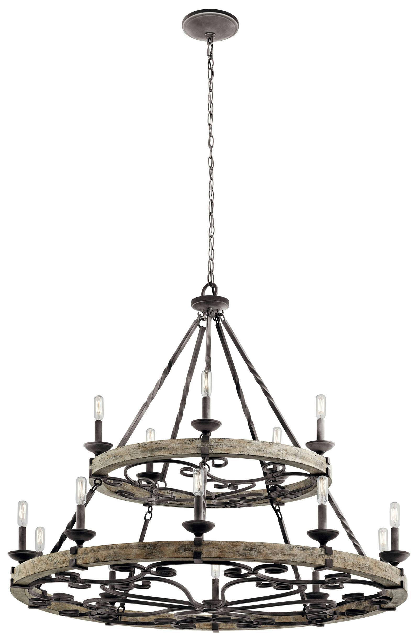 Taulbee 15 Light Chandelier Zinc on a white background