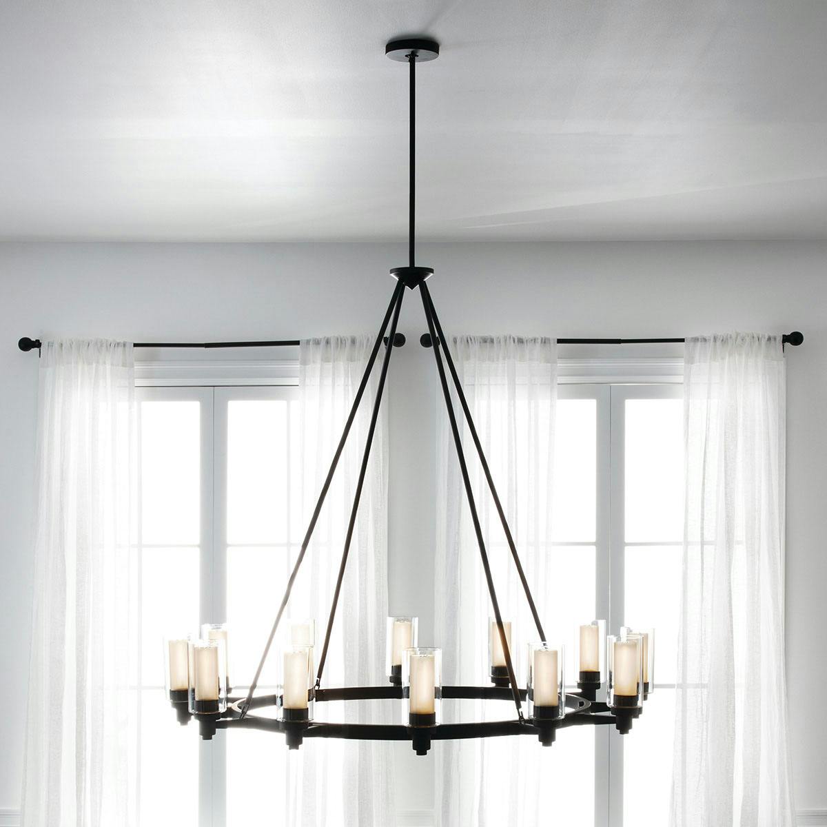 Day time dining room image featuring Circolo chandelier 2347OZ