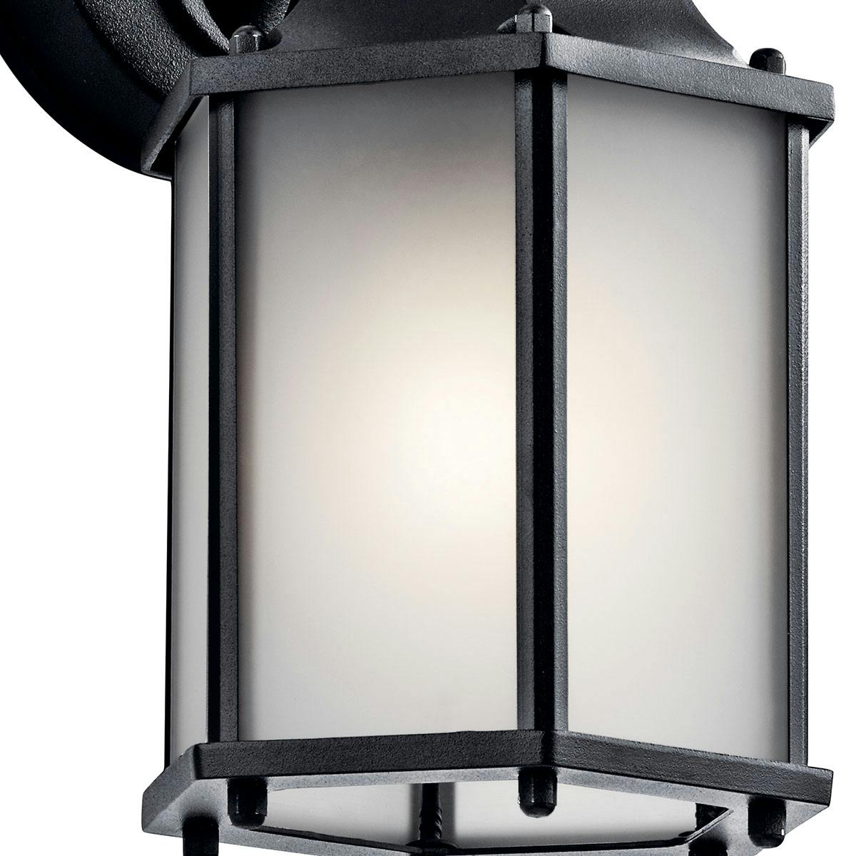 Close up view of the Chesapeake 10.25" Wall Light in Black on a white background