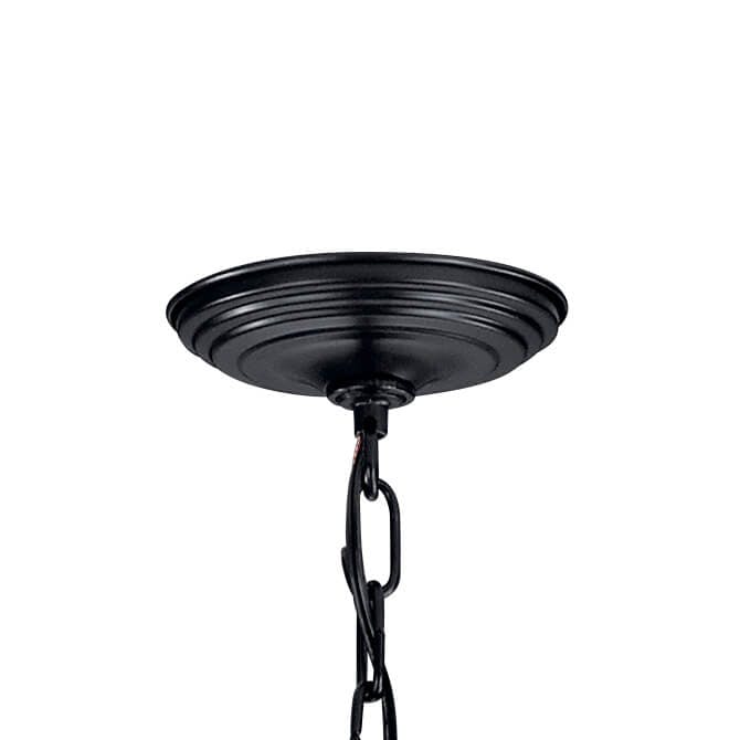 Canopy for the  Larkin 47.75" 8 Light Pendant in Black on a white background