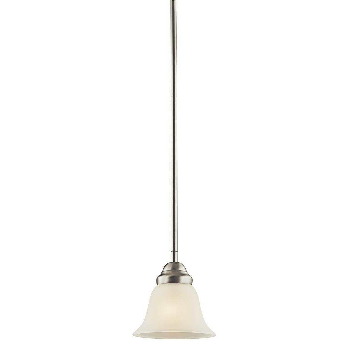 Wynberg 6" 1 Light Mini Pendant in Nickel on a white background
