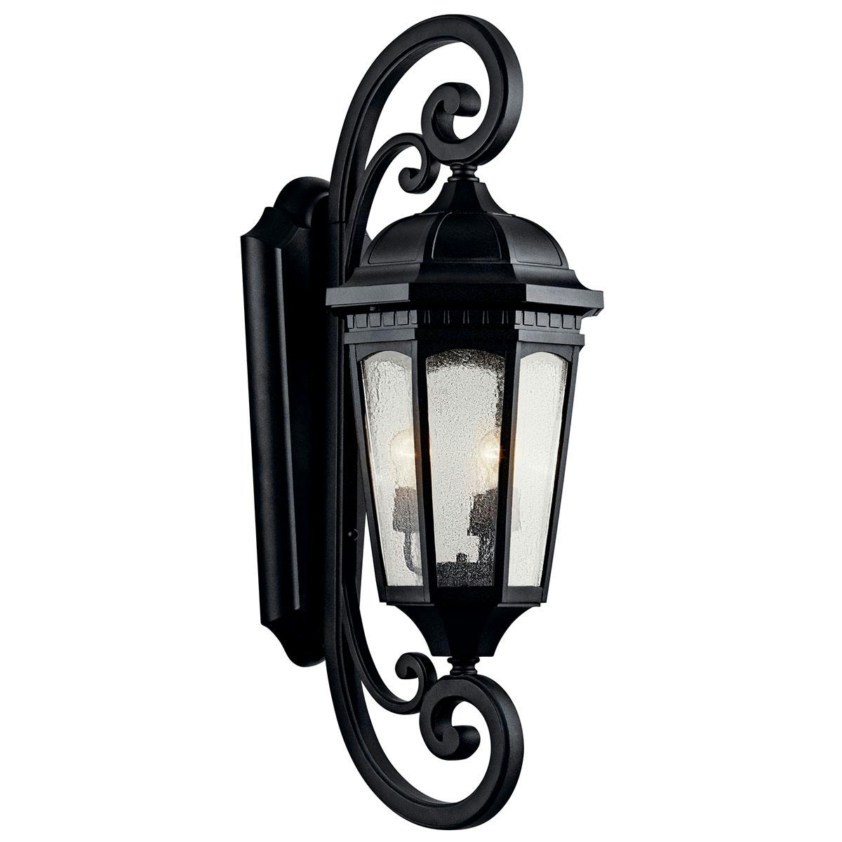 Courtyard 40.50" Wall Light Black on a white background