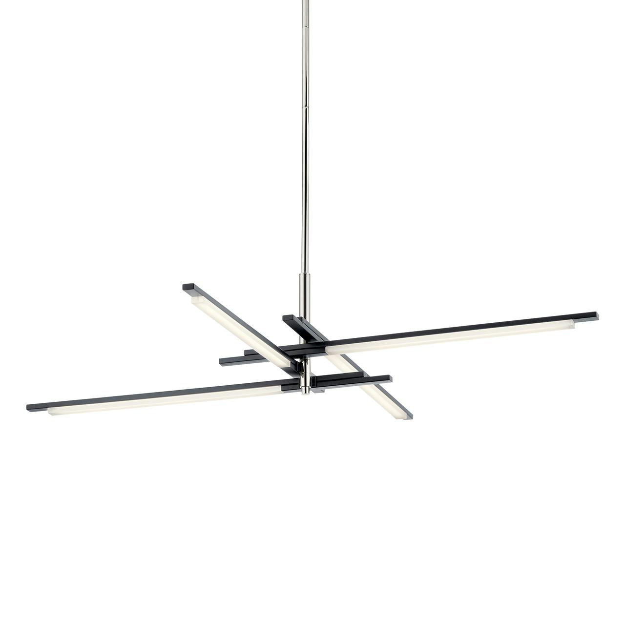 Charter LED 3000K 40.25" Pendant Black without the canopy on a white background