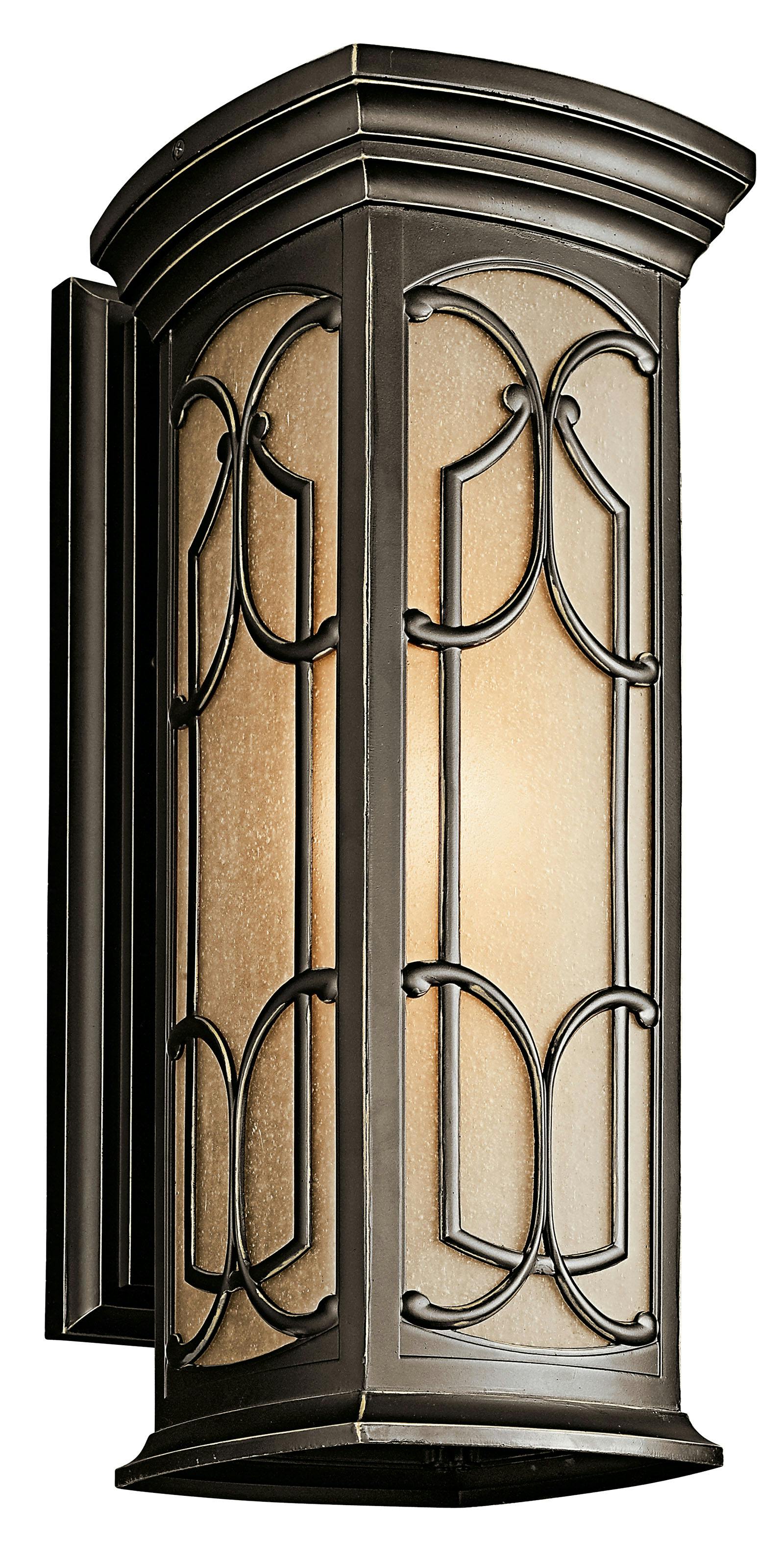 Franceasi 22" Wall Light Olde Bronze on a white background
