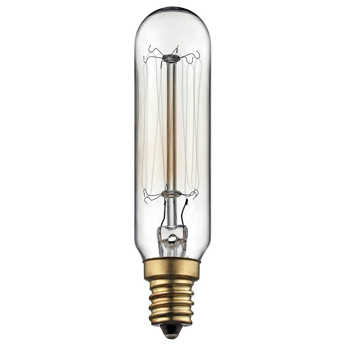 40W Antique Candalabra Bulb Clear on a white background