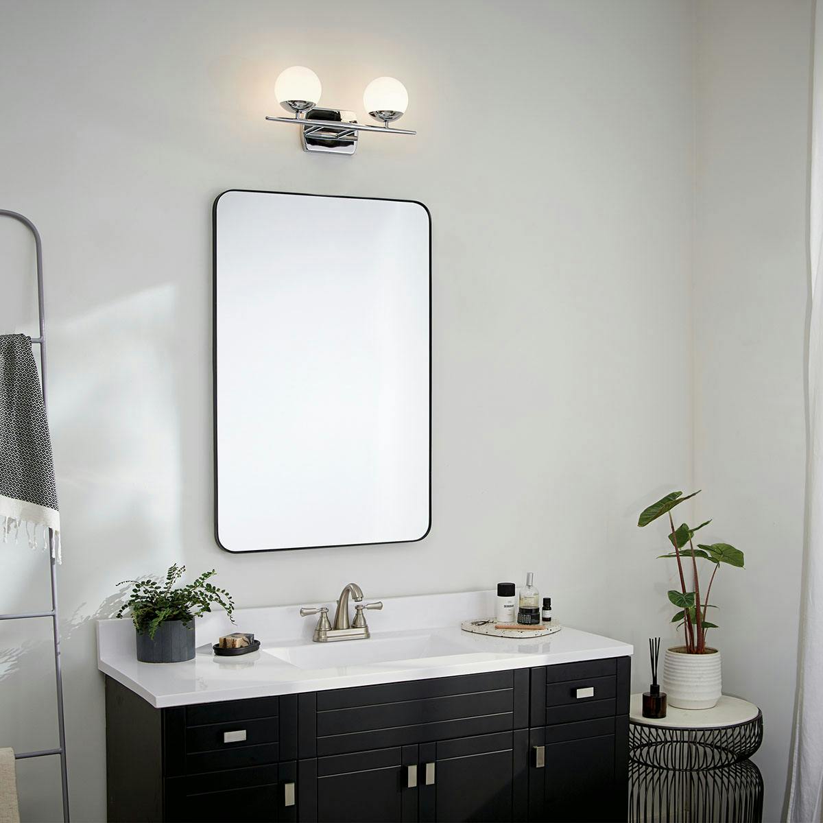 Day time Bathroom featuring Jasper vanity light 45581CH