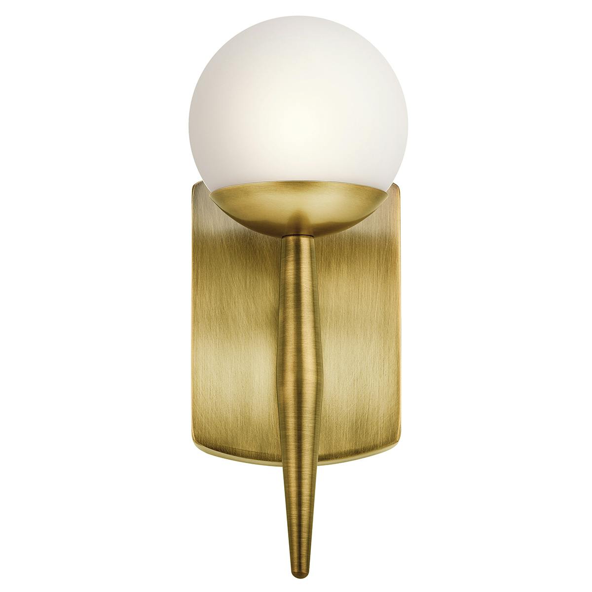 Front view of the Jasper 11.5" 1 Light Halogen Sconce Brass on a white background