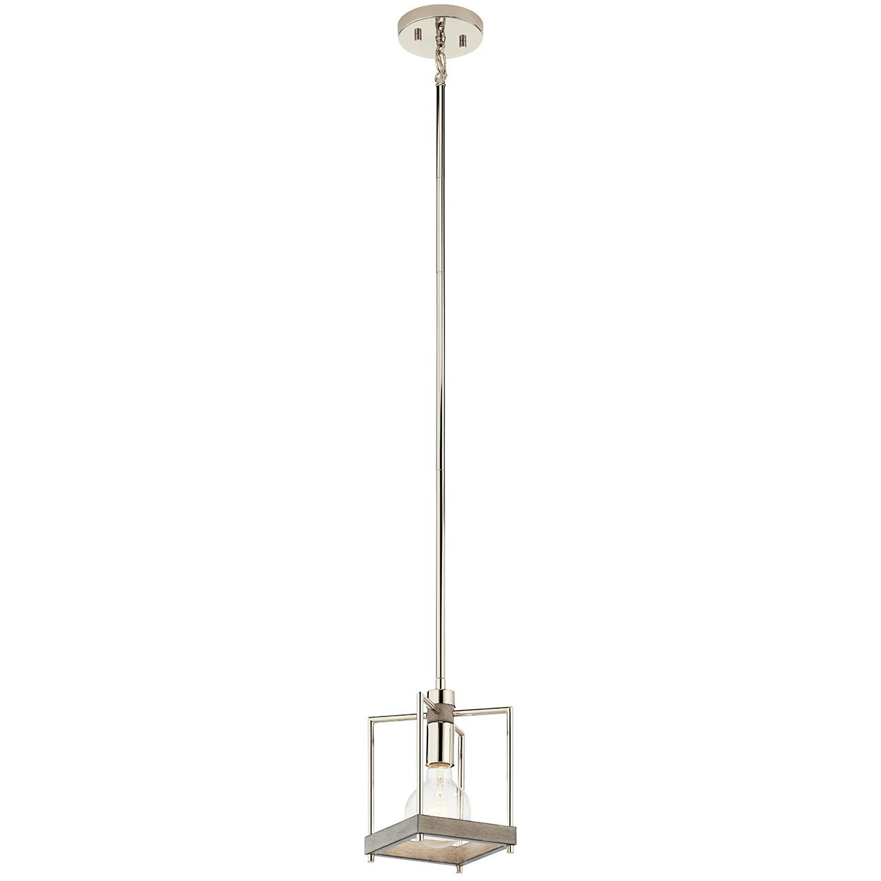 Tanis 1 Light Pendant Antique Gray on a white background
