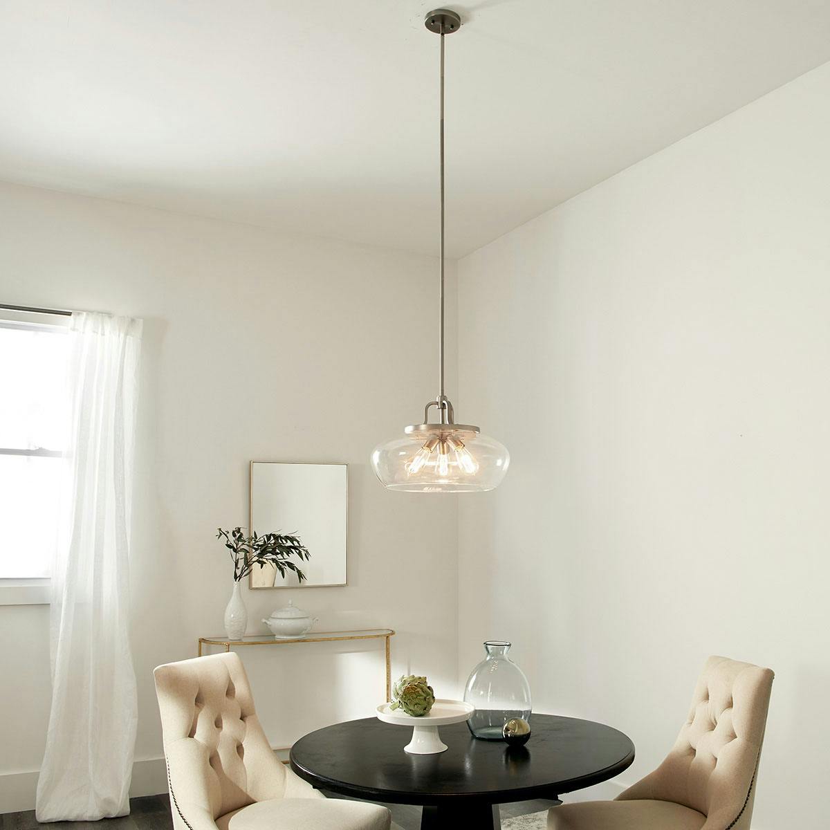 Day time dining room image featuring Davenport flush mount light 43904AP