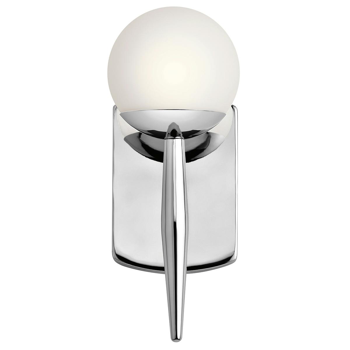 Front view of the Jasper 1 Light Halogen Wall Sconce Chrome on a white background