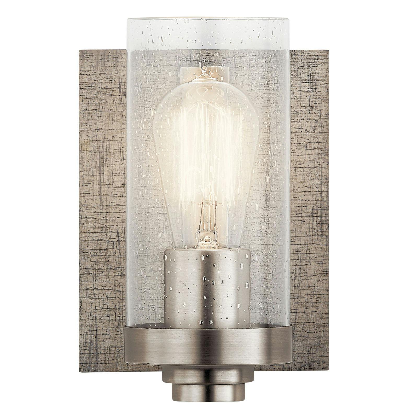 Front view of the Dalwood 1 Light Sconce Classic Pewter on a white background