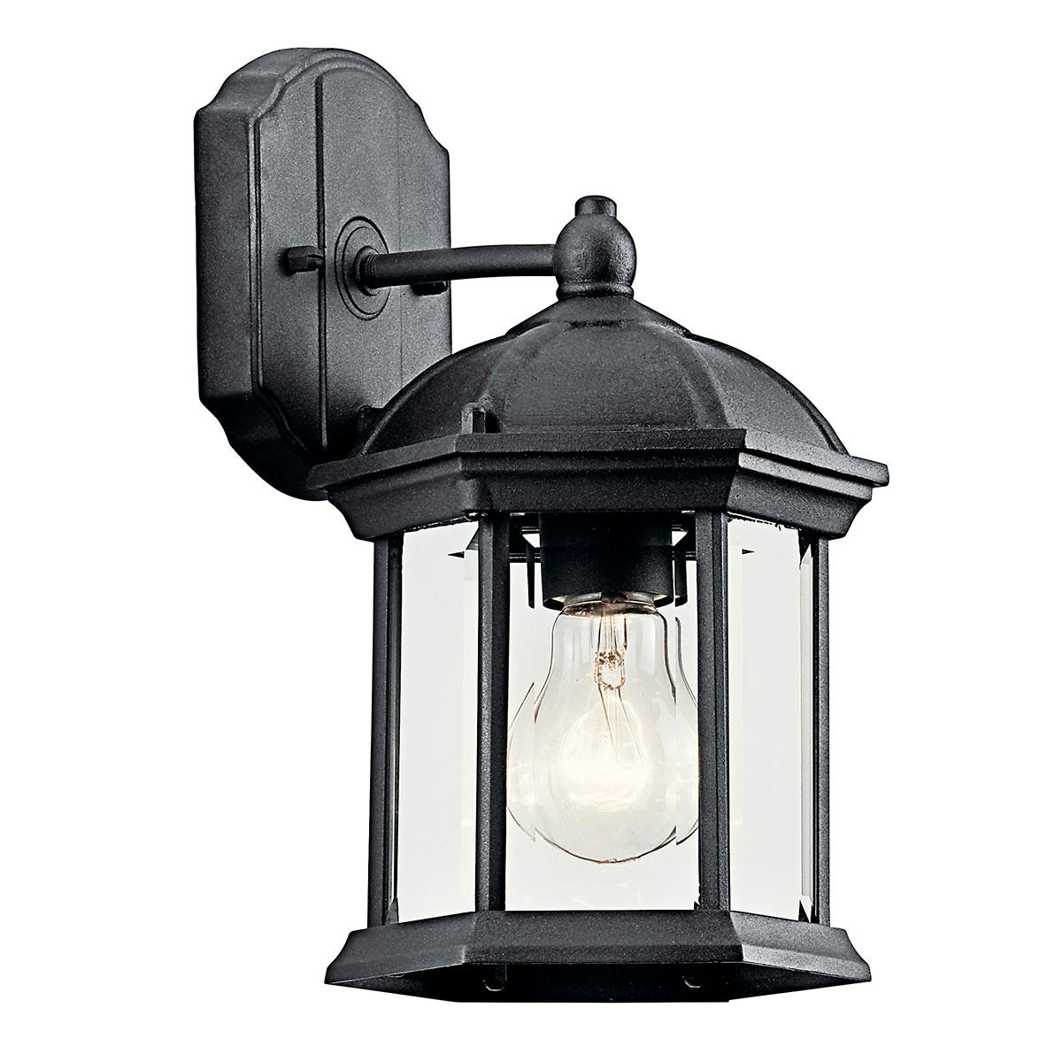 Barrie 10.3" Wall Light w/ LED Bulb Black on a white background