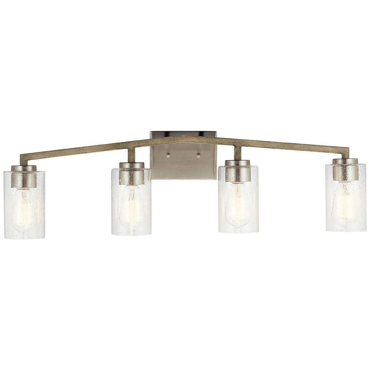 The Deryn™ 32"  Vanity Light Antique Grey facing down on a white background